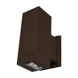 Dorado 90-Watt Equivalent Integrated LED Bronze Outdoor Cylinder Wall Pack Light with Up/Down Fan Distribution, 4000K