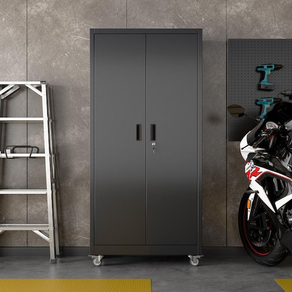 Hephastu 71 in. H x 34 in. W x 18 in. D Metal Garage Storage