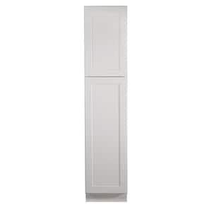 Brookings Plywood Assembled Shaker 18x84x24 in. 2-Door Pantry/Utility Kitchen Cabinet in White