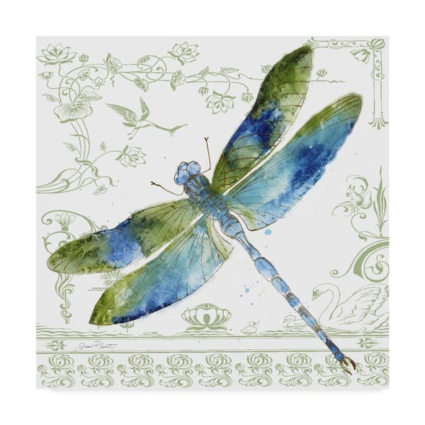 Trademark Fine Art Jean Plot Dragonfly Bliss 8 Canvas Unframed Photography Wall Art 18 in. x 18 in