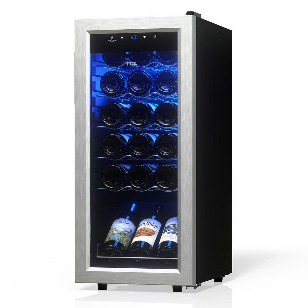 TCL Single Zone 18-Wine Bottles Stainless Look Wine Cooler