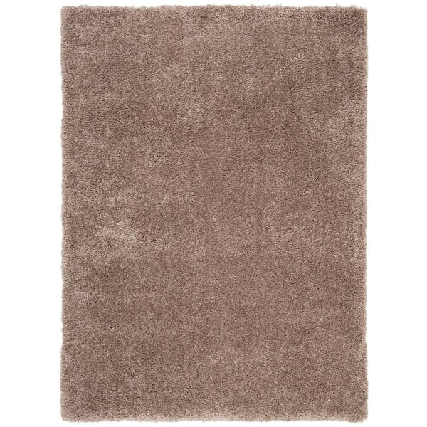 SAFAVIEH Royal Shag Brown 5 ft. x 8 ft. Solid Area Rug