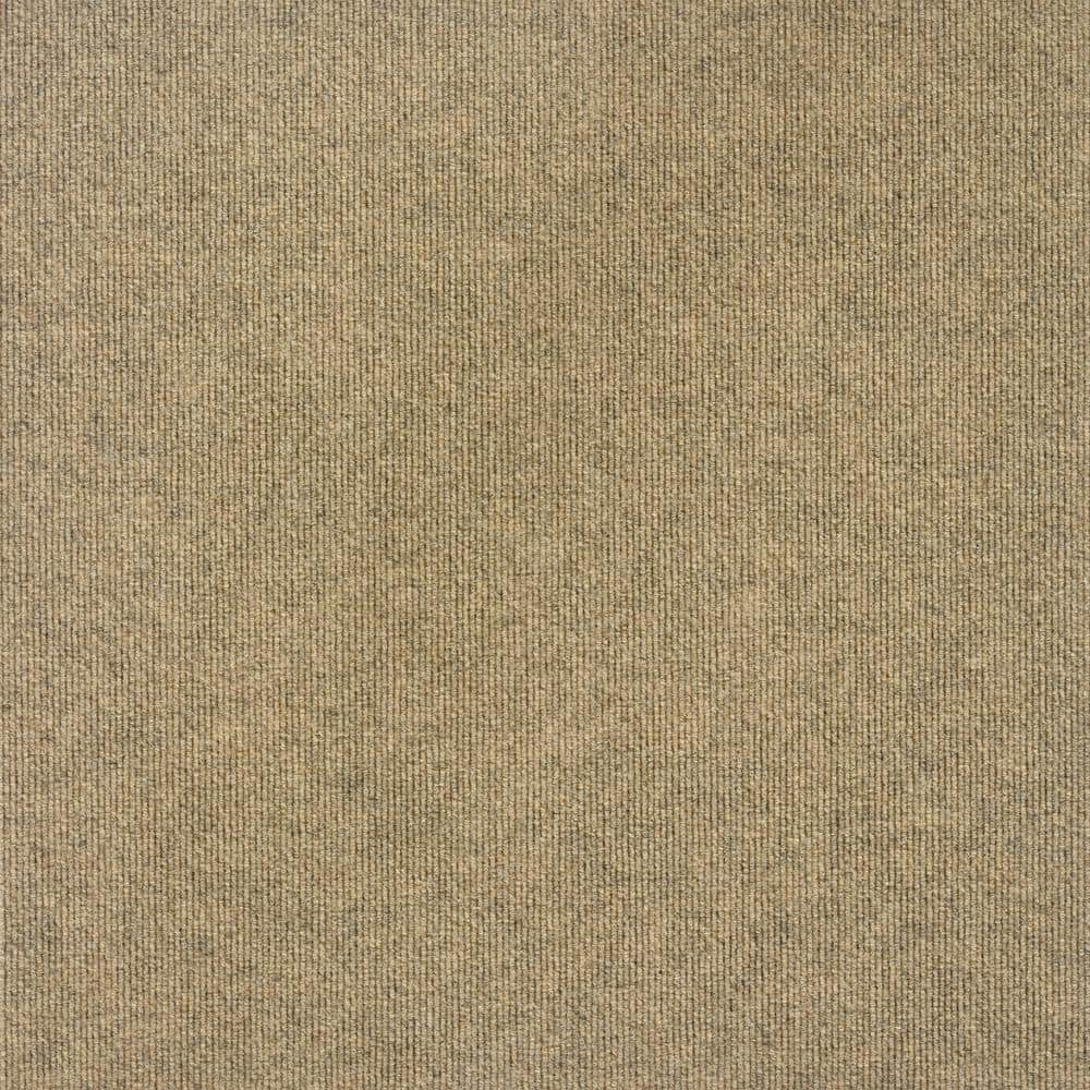 Shuffle Taupe Carpet Tiles - 24 x 24 Indoor/Outdoor, Peel and