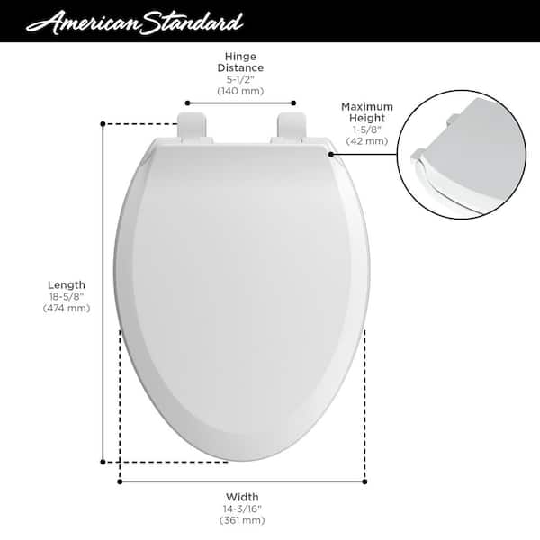 American Standard Cadet Slow Close Elongated Closed Front Toilet Seat With Everclean In White 5503a65bh 020 The Home Depot - American Standard Slow Close Toilet Seat Repair