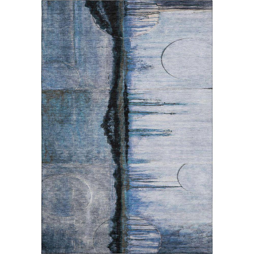 Addison Rugs Mayfield Premium Machine Washable Abstract AMF2059 Blue 9 ...