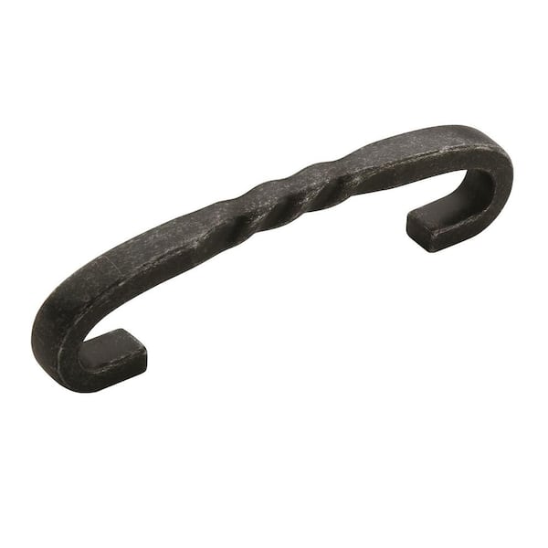 Amerock Inspirations 3-3/4 in (96 mm) Center-to-Center Wrought Iron Dark Drawer Pull