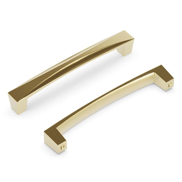 HICKORY HARDWARE Crest Pull 5-1/16 in. (128 mm) Center to Center Champagne Bronze Finish Modern Bar Pull Zinc