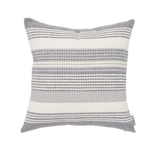 EVERGRACE Freja Woven Stripes 18 in. x 18 in. Pillow
