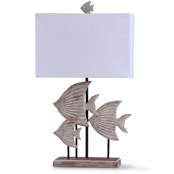StyleCraft Rona 33 in. Weathered Beige Table Lamp