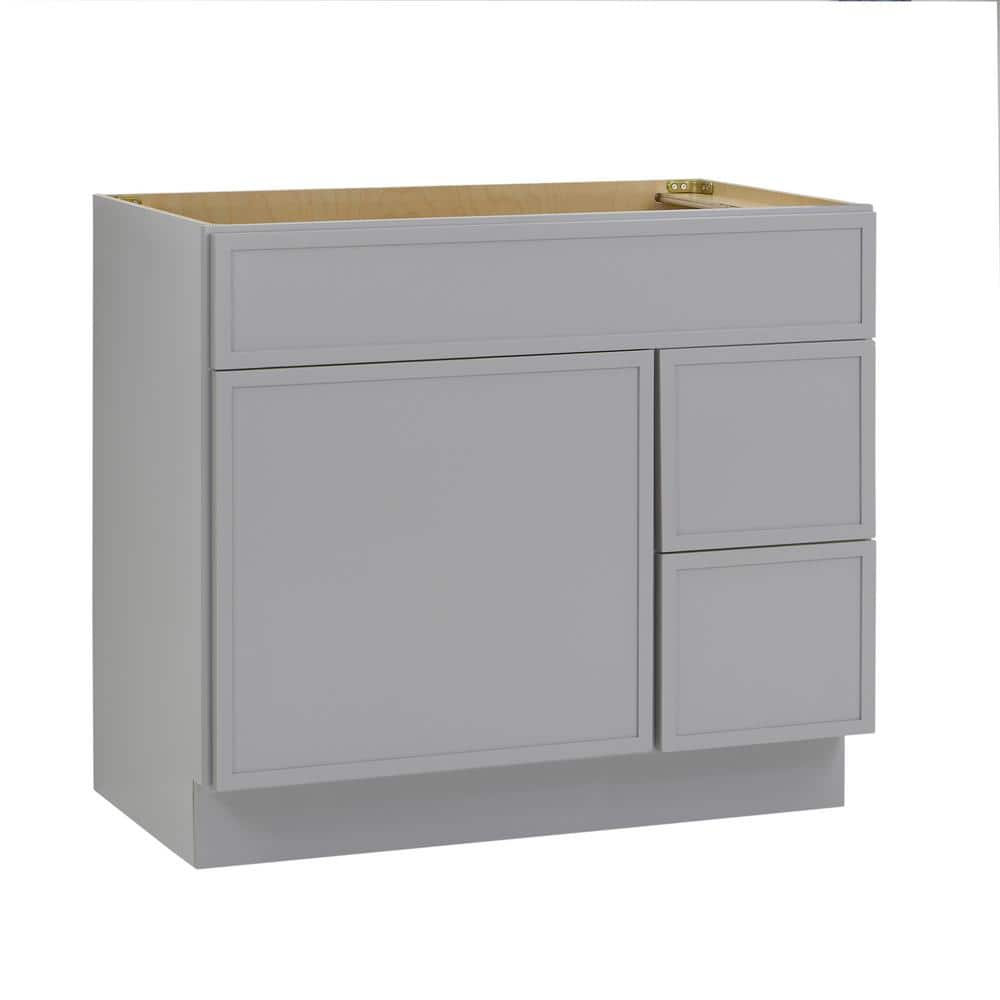 Gray Birch and Plywood Freestanding Single Bathroom Vanity
