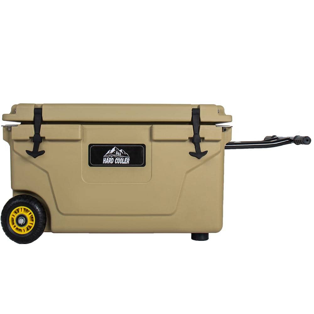 65QT Khaki Cooler with 6-Day Ice Retention, Wheels for Camping, Job Site, Tailgating, Beach & Fishing price history on PriceWatchPro