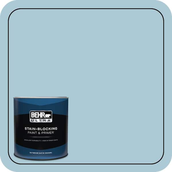 BEHR ULTRA 1 qt. #S480-2 Sea Wind Satin Enamel Exterior Paint & Primer