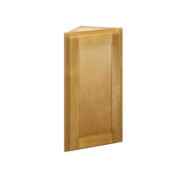 Kunal Kitchens Aberdeen Recessed 12 in. W x 30 in. H x 12 in. D in Caramel Plywood Assembled Wall End Corner Standard