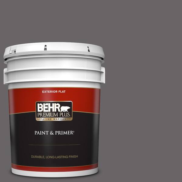 BEHR PREMIUM PLUS 5 gal. #PPU17-19 Arabian Veil Flat Exterior Paint & Primer