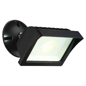 EnviroLite Bronze Integrated LED Outdoor Line Voltage Security Flood Light with Clear Glass