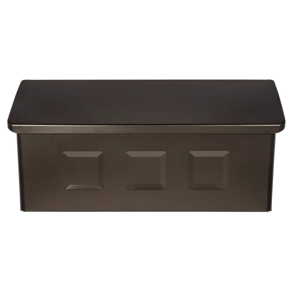 Wayland Rubbed Bronze Small Steel Wall Mount Mailbox