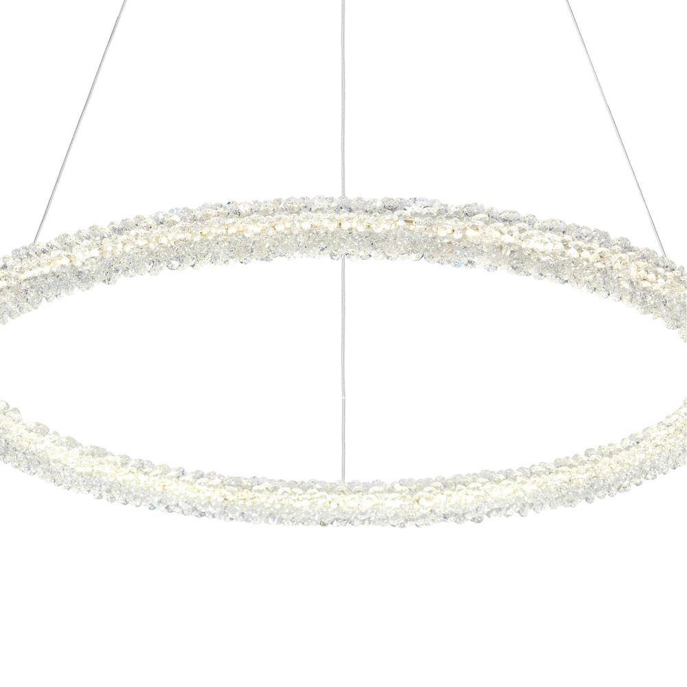 Arielle 32'' Chrome and Crystal Halo LED Chandelier
