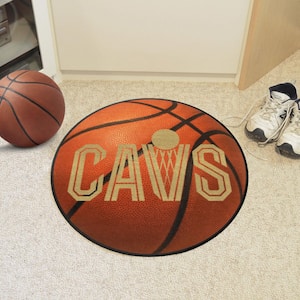 Cleveland Cavaliers Orange 2 ft. Round Basketball Area Rug