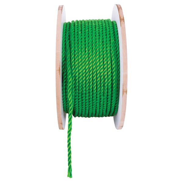 Everbilt 3/8 in. x 400 ft. Polypropylene Twist Rope, Green