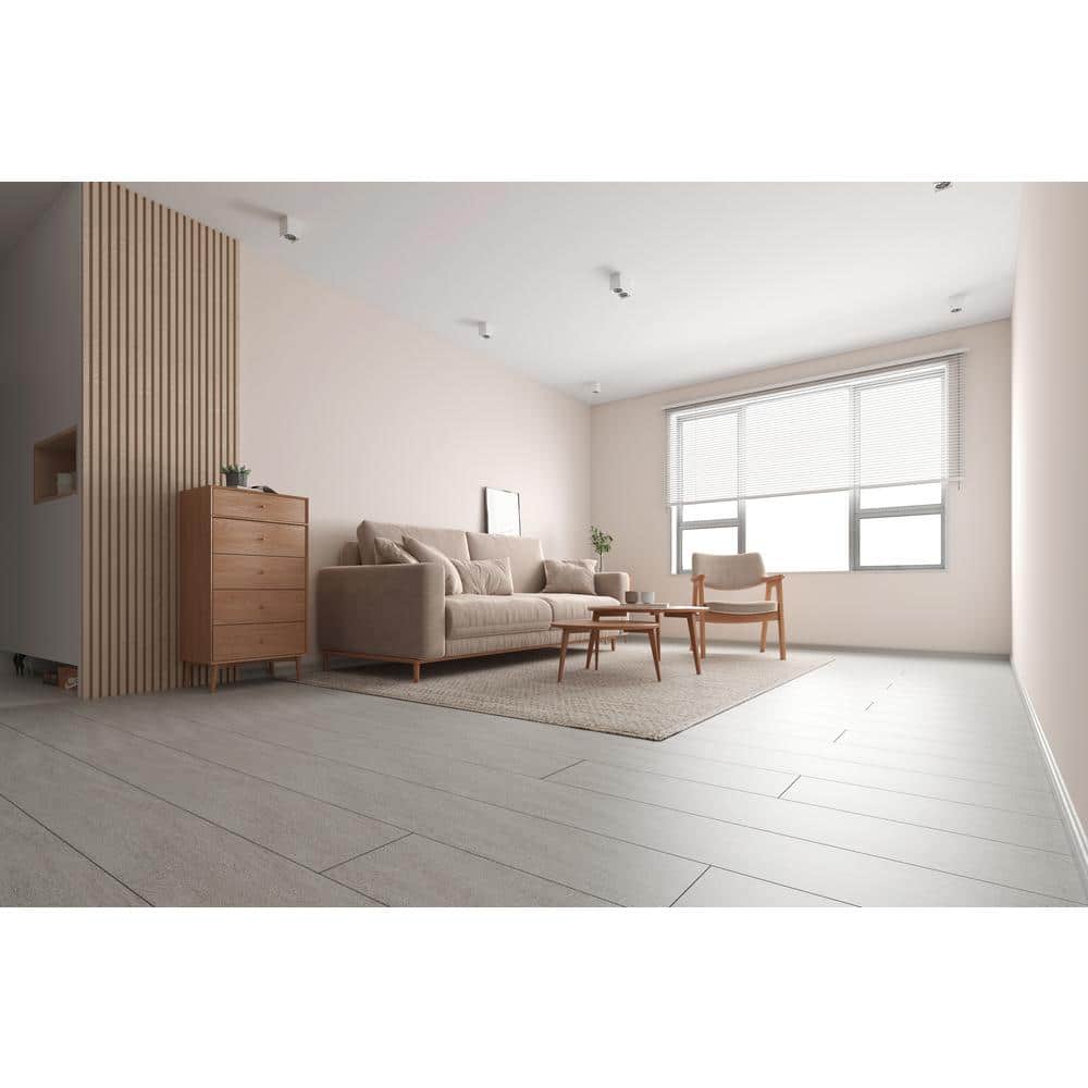 Clamshell Gray Extra Long Wide Waterproof Vinyl Plank Flooring