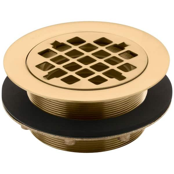 KOHLER 4-3/8 in. Round Shower Drain in Vibrant Moderne Brushed Gold