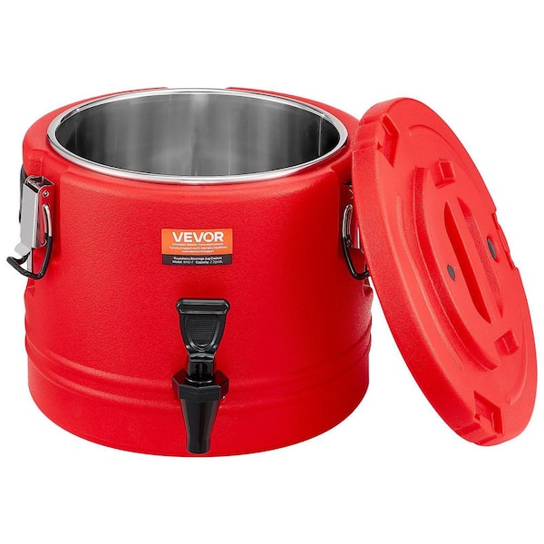 Insulated Beverage Dispenser,2.2 Gal./8 L Thermal Hot and Cold Drink Server Dispenser Tea Coffee Outdoor Stainless Steel