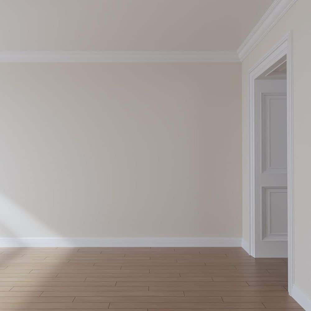Edwards Smooth White Polyurethane Crown Moulding, 94.5" Length