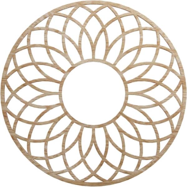 Ekena Millwork 0.25 in. x 26 in. x 26 in. Wood (Red Oak) Medallion Moulding