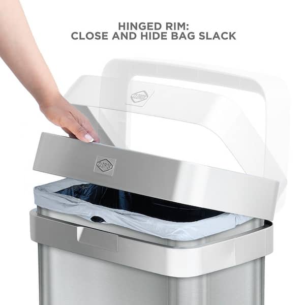 Clorox Slim Trash Can - 3.1 Gallon Skinny Bin For Tight Spaces (White)