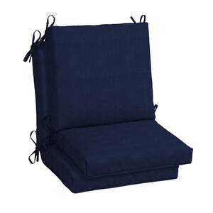 17 in. x 20 in. x 4 in. CushionGuard Midnight Outdoor Dining Chair Cushion (2-Pack)