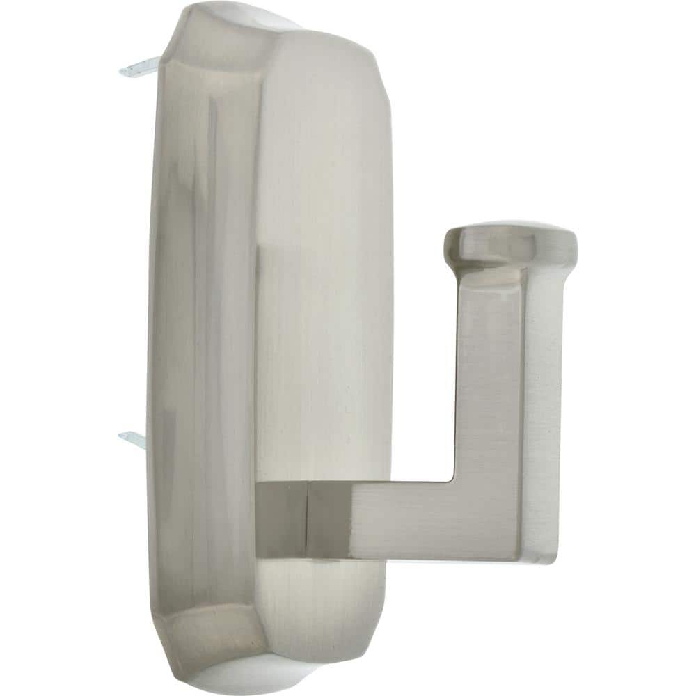 Small Satin Nickel Scalloped Metal Hook, 15 lbs Capacity