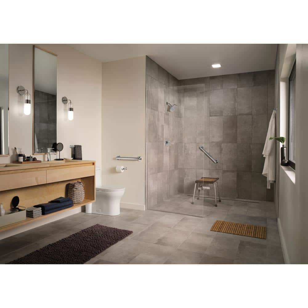 Genta 18" Chrome Stainless Steel Bathroom Grab Bar