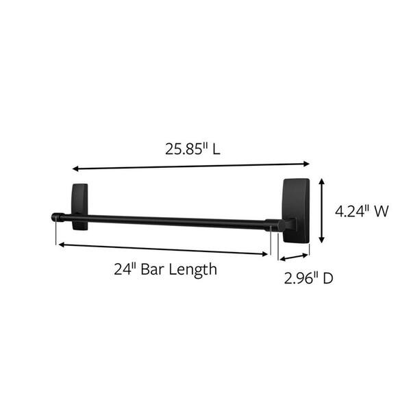 24 in. Towel Bar in Matte Black