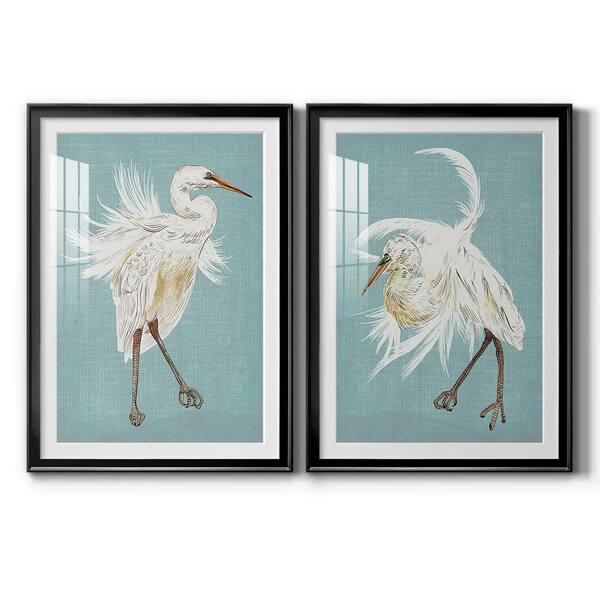 Wexford Home Heron Plumage V by Wexford Homes 2-Pieces Framed Abstract Paper Art Print 26.5 in. x 36.5 in.
