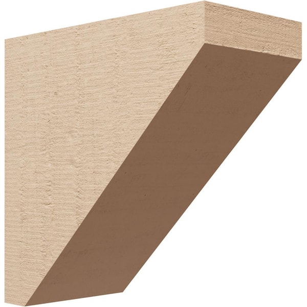 Ekena Millwork 7-in. x 14-in. x 14-in. Series 1 Classic Concord Rough Cedar Woodgrain Timberthane Polyurethane Corbel, Primed Tan