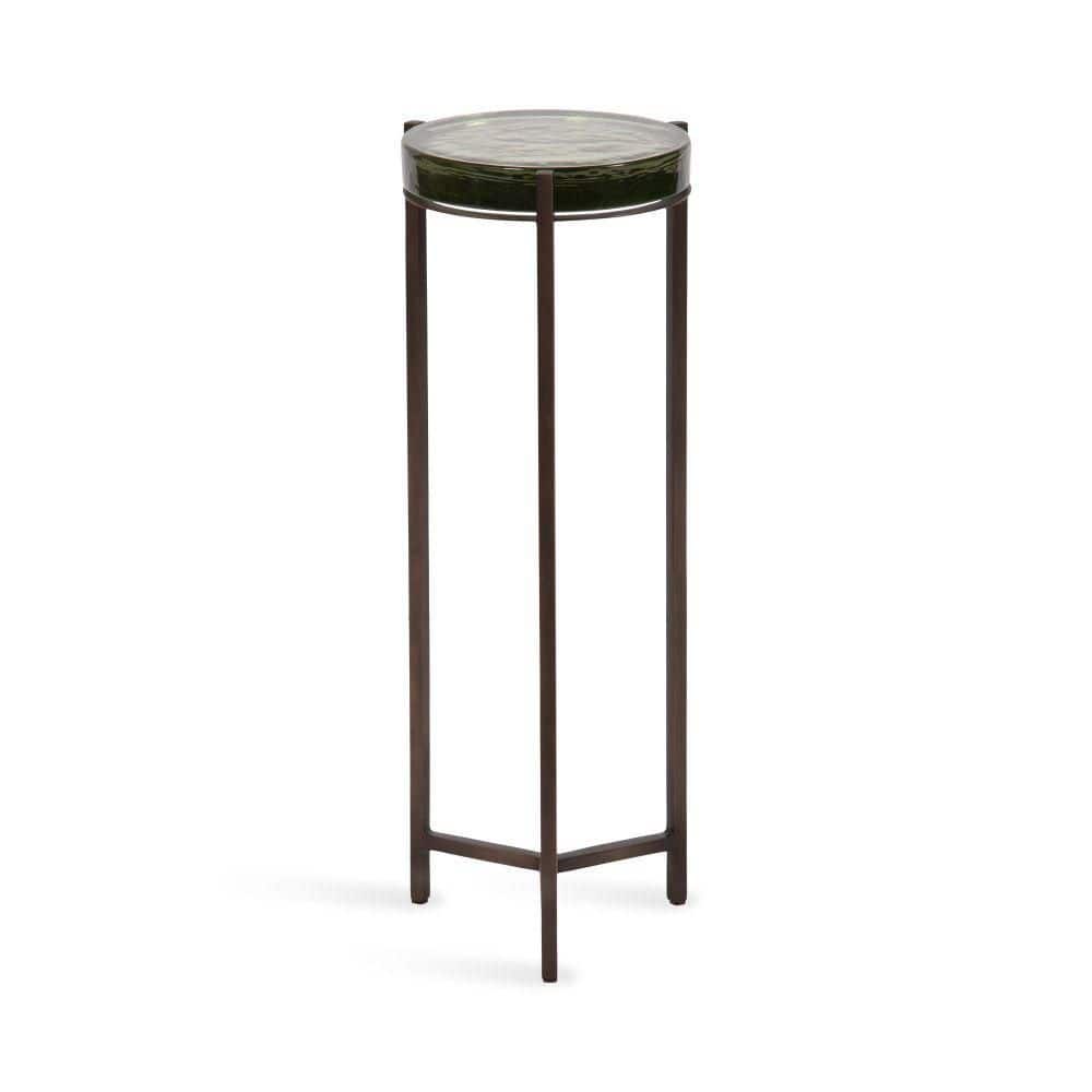 Aguilar 9 in. Green Round Metal End Table - thumbnail 7