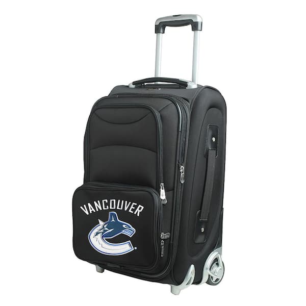 Denco NHL Vancouver Canucks 21 in. Black Carry-On Rolling Softside Suitcase