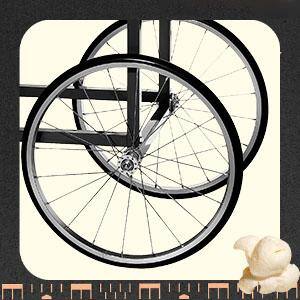 Black Steel Vintage Popcorn Machine Cart with Bicycle Wheels