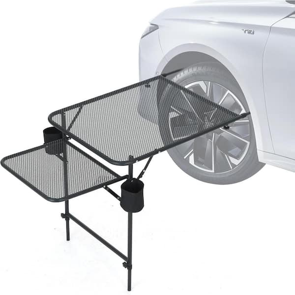 Tailgate Table, Tailgate Table, Car Camping, Camping Table, Vehicle Tire Mounted Table, Adjustable Height & Length