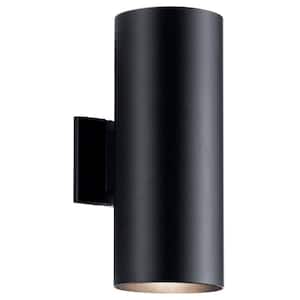Volume Lighting Medium 2-Light Black Aluminum Integrated LED Indoor/Outdoor Wall 