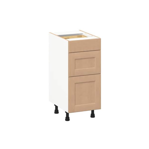 Lakewood 15 in. W x 21.83 in. D x 34.5 in. H Assembled Shaker Bath Drawer Base Kitchen Cabinet in Sugar Cookie