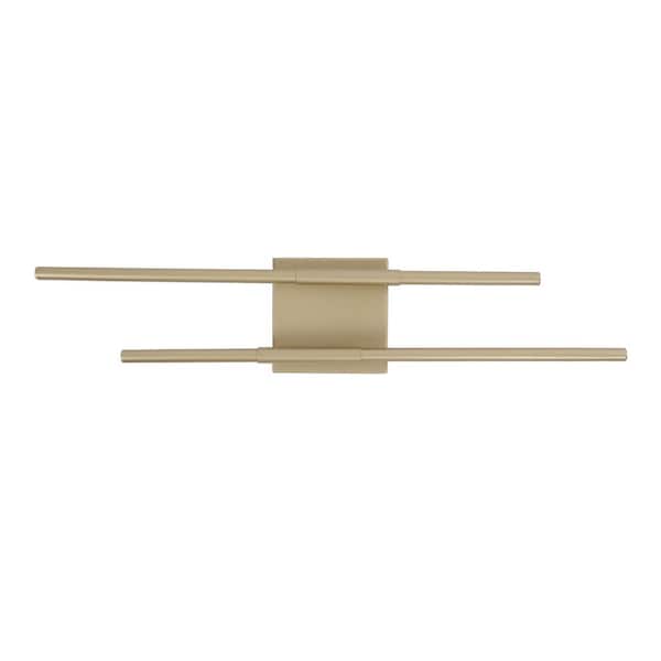 2-Light Modern Gold LED Wall Sconce