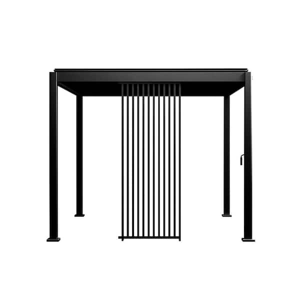 MIRADOR 111 Series 1/3 10 ft. Deco Panel V Charcoal Accessory for Pergolas