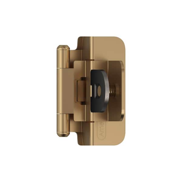 Amerock Champagne Bronze 3/8 in. (10 mm) Inset Double Demountable, Cabinet Hinge (2-Pack)