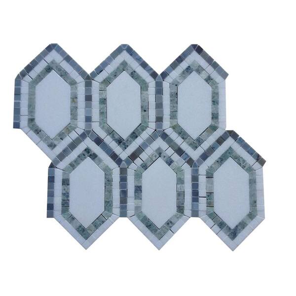 Ivy Hill Tile Infinite Thassos Polished Marble Tile - 3 in. x 6 in. Tile Sample