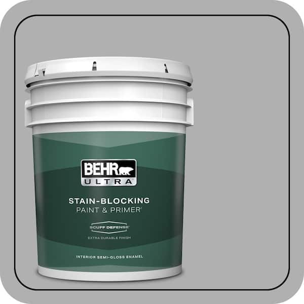 BEHR ULTRA 5 gal. #780F-4 Sparrow Extra Durable Semi-Gloss Enamel Interior Paint & Primer