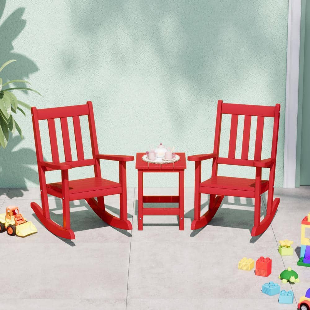 Outdoor Infant Rocker WESTIN OUTDOOR Children's Laguna Red Patio All Weather Kids Poly ...
