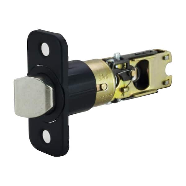 Design House 6-Way Matte Black Round Corner Universal Passage Latch