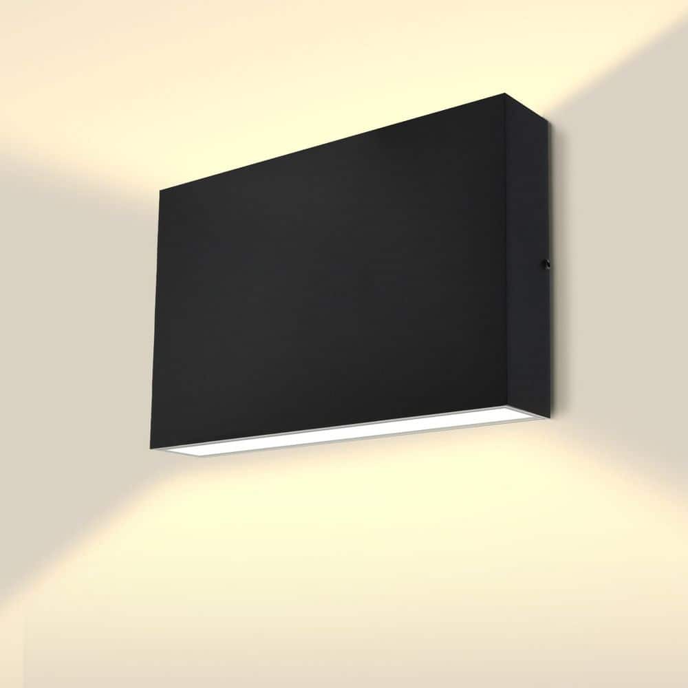 10 Inch Black Modern LED Up and Down Outdoor Wall Sconce, 5CCT, IP65, CRI80, 24W, 2000LM, Wall Light, Wet & ETL Listed price history on PriceWatchPro