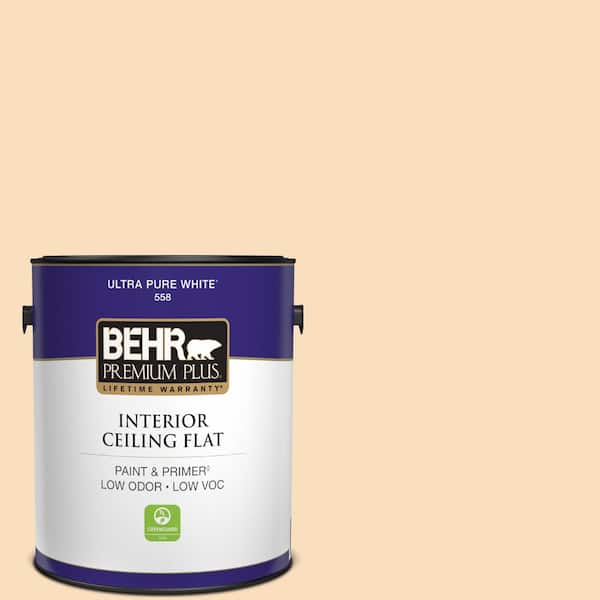 BEHR PREMIUM PLUS 1 gal. #M240-2 Pinch of Pearl Ceiling Flat Interior Paint